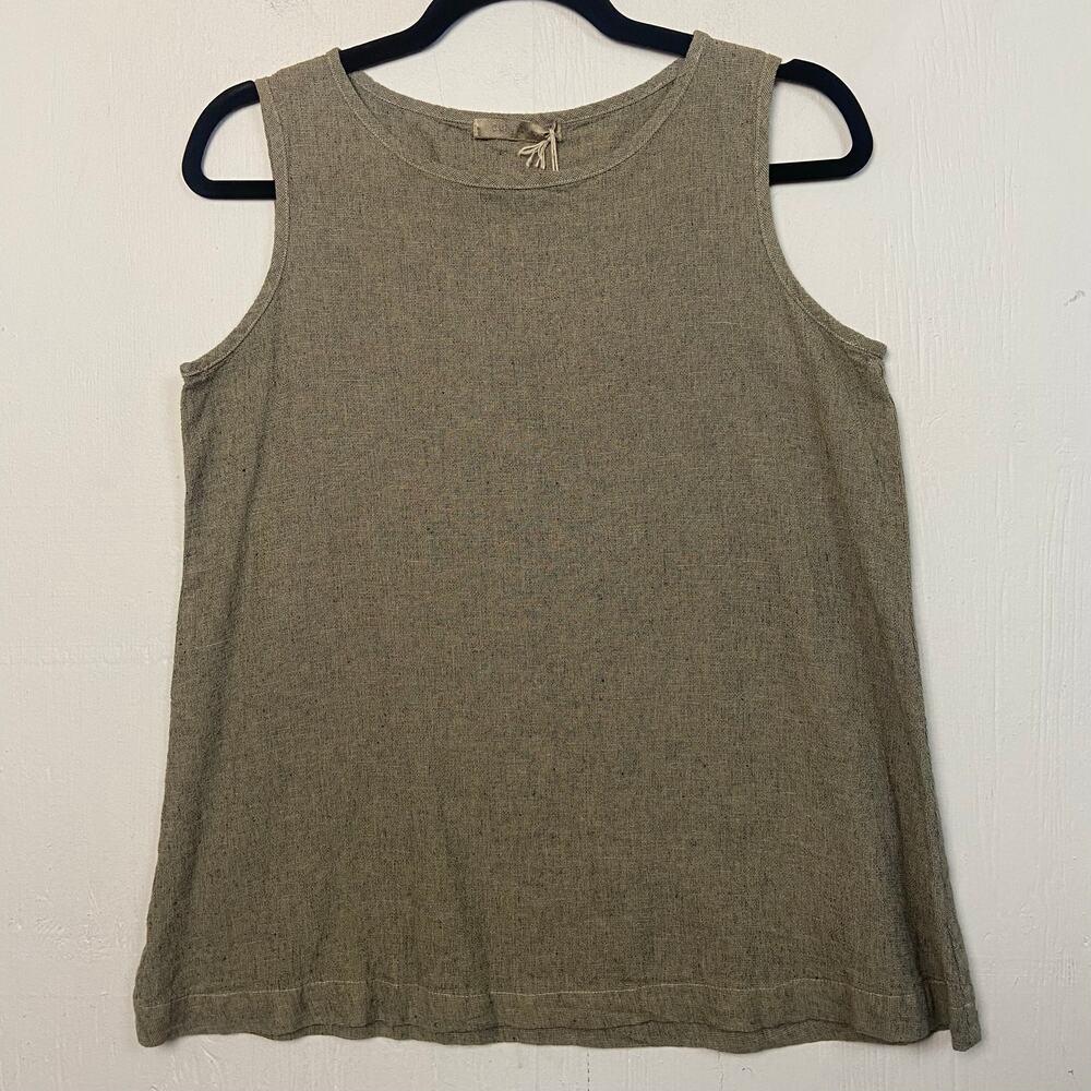 Cut Loose Women's Crosshatch Linen Cotton Swing Tank Top Size XS NWT